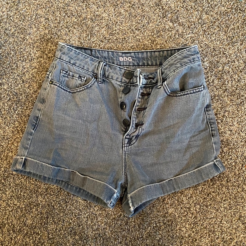 Grey BDG High Waisted Shorts